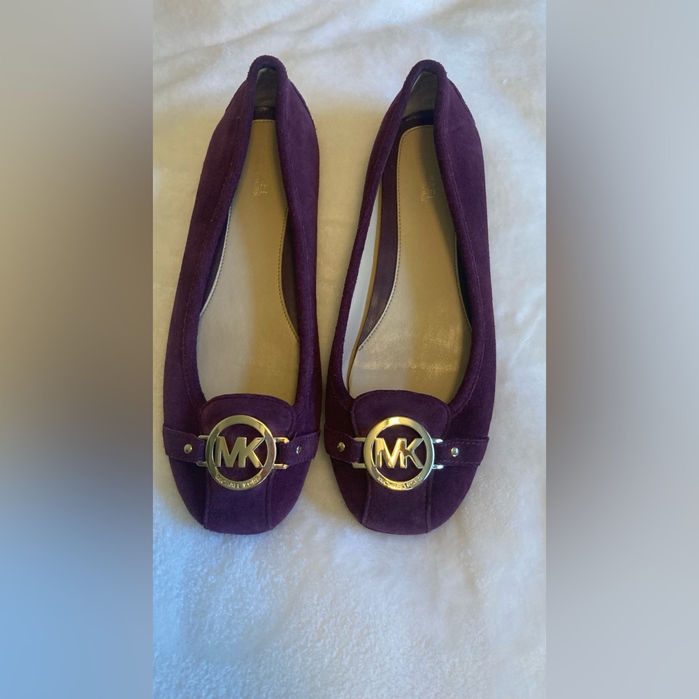 Michael Kors purple suede ballet flats 9